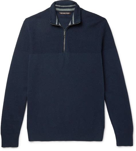 michael kors half zip sweater|Cotton Blend Half.